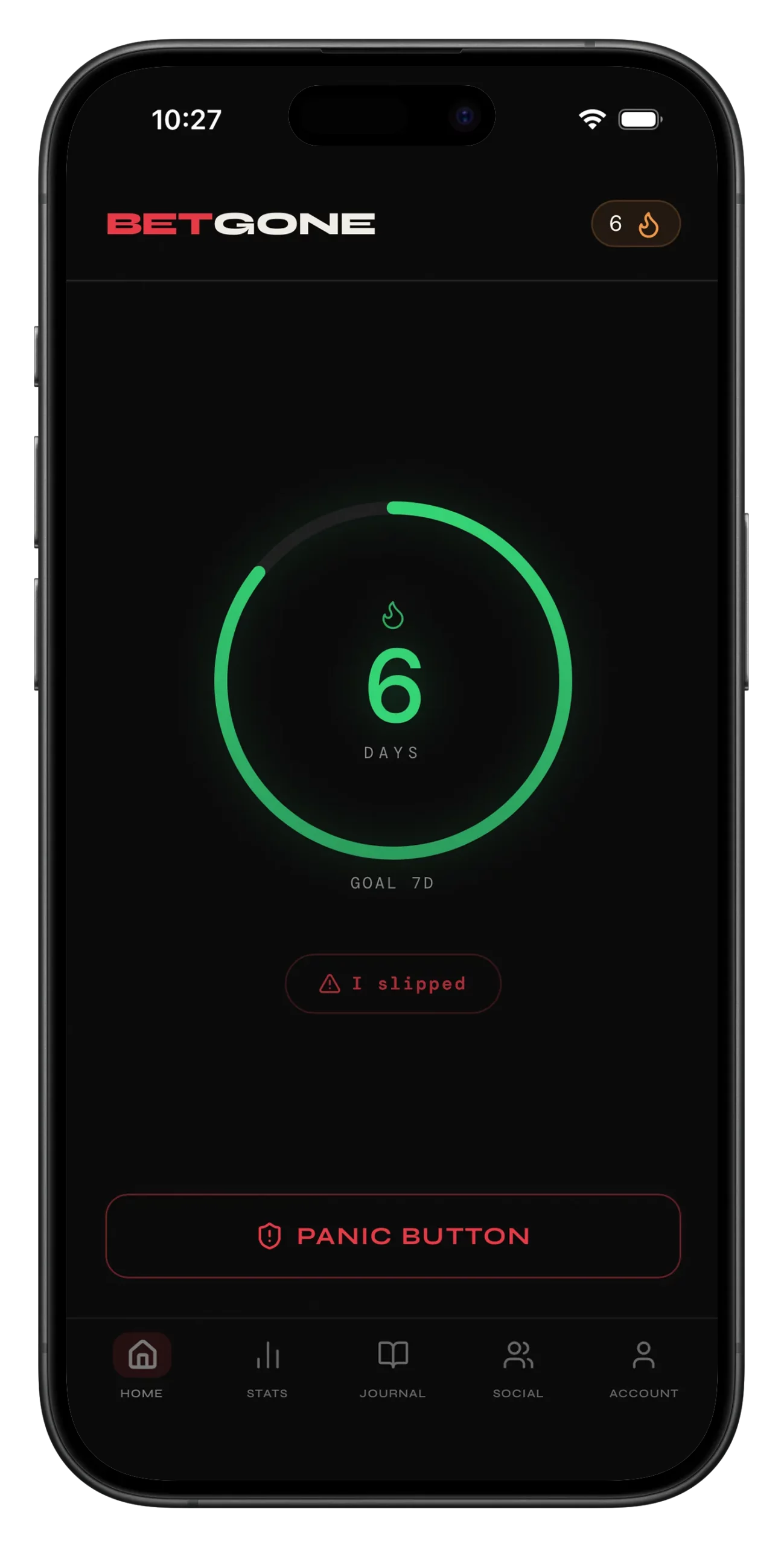 BetGone app screenshot